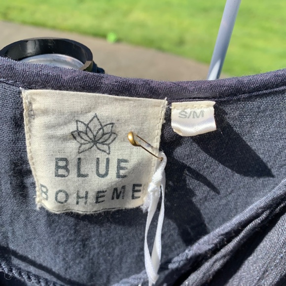 NWT Blue Boheme Maxi Dress Blue/Grey Size Small Medium - Picture 4 of 11